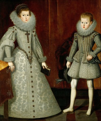 The Infante Philip, Later King Philip IV of Spain and His Sister Anne of Austria by Bartolomé González y Serrano
