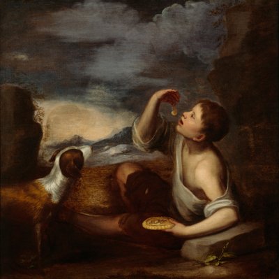 A Spanish Boy and a Dog by Bartolome Esteban (attr. to) Murillo