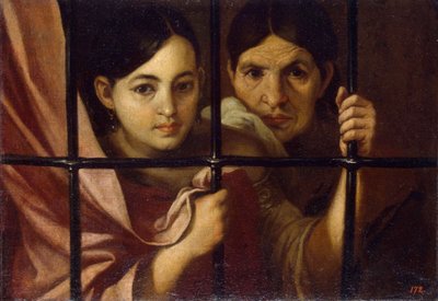Two Women Behind a Grille by Bartolomé Esteban Murillo