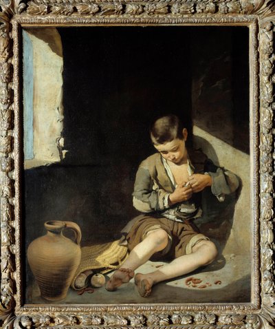 Young beggar. Painting by Bartolome Murillo by Bartolomé Esteban Murillo