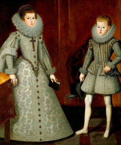 Portrait of the Infante Philip and Anne of Austria by Bartolome Gonzalez