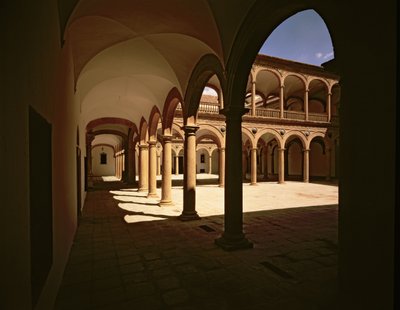View of the Gallery of the Inner Courtyards of the Hospital, Designed by Bartolome Bustamante by Bartolome de Bustamante