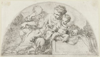Holy Family with the Young John the Baptist by Bartolomeo Biscaino