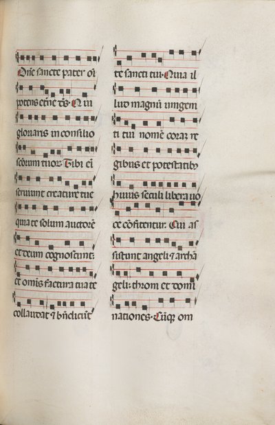 Missale: Fol. 112: contains some music as part of Palm Sunday liturgy by Bartolomeo Caporali
