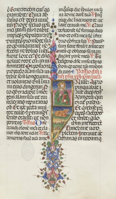Missale: Fol. 131: Saint Luke with Bull, 1469 by Bartolomeo Caporali