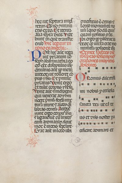 Missale: Fol. 145v: Music for various prayers by Bartolomeo Caporali