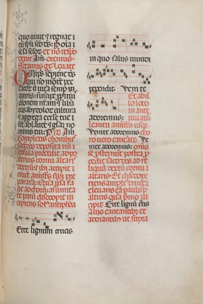 Missale: Fol. 148: Music for Ecce lignum cruces by Bartolomeo Caporali