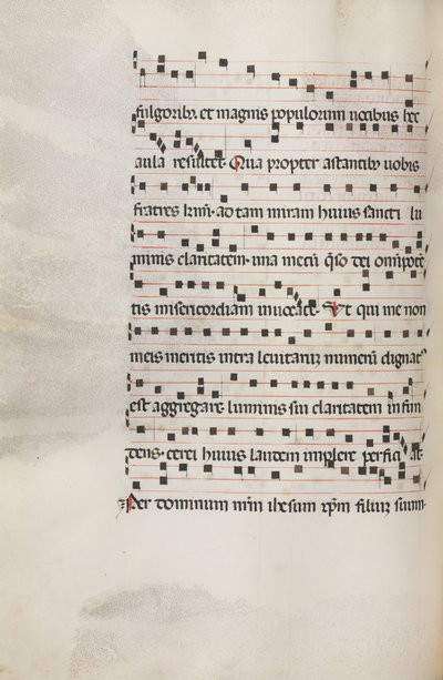Missale: Fol. 153v: Music for Exultet, 1469 by Bartolomeo Caporali