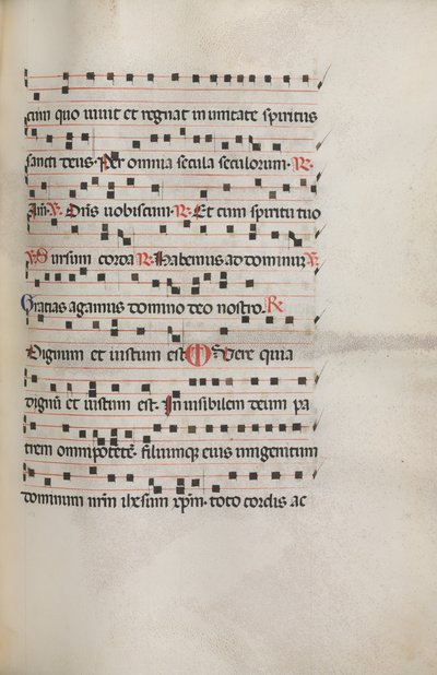 Missale: Fol. 154: Music for Exultet by Bartolomeo Caporali