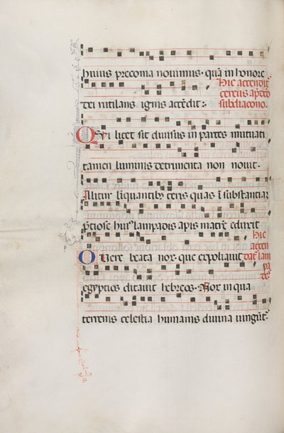 Missale: Fol. 156v: Music for Exultet by Bartolomeo Caporali