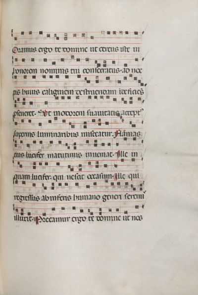 Missal: Fol. 157: Music for Exultet by Bartolomeo Caporali