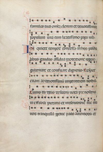 Missale: Fol. 157v: Music for Exultet by Bartolomeo Caporali