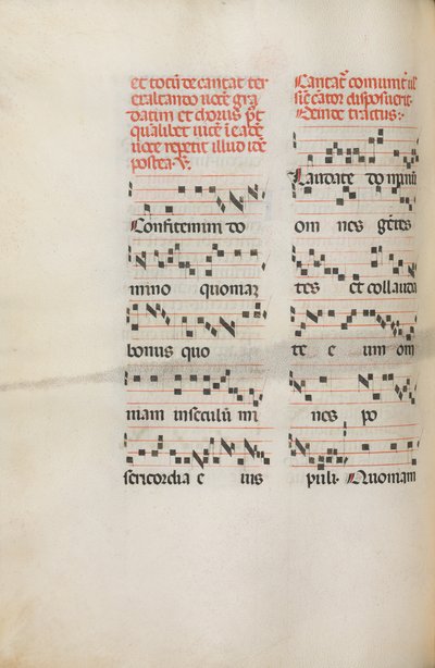 Missale: Fol. 171v: Music for Alleluia etc. at Beginning of Easter, 1469 by Bartolomeo Caporali