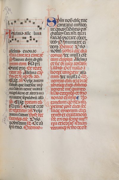Missale: Music for Alleluia at beginning of Easter by Bartolomeo Caporali