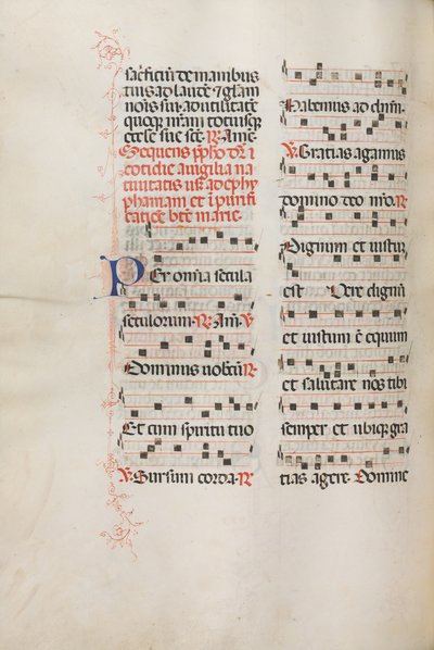 Missale: Fol. 176v: Music for Various Ordinary Prayers by Bartolomeo Caporali