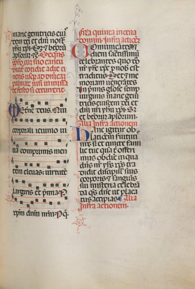 Missale: Fol. 178: Music for Various Ordinary Prayers by Bartolomeo Caporali