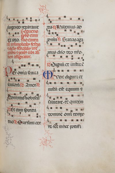 Missale: Fol. 179: Music for various ordinary prayers, 1469 by Bartolomeo Caporali