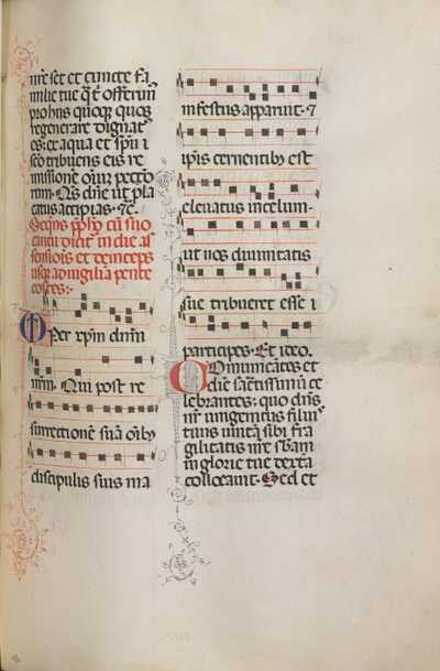 Missale: Fol. 180: Music for various ordinary prayers by Bartolomeo Caporali