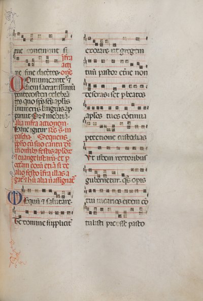 Missale: Fol. 181: Music for various ordinary prayers, 1469 by Bartolomeo Caporali