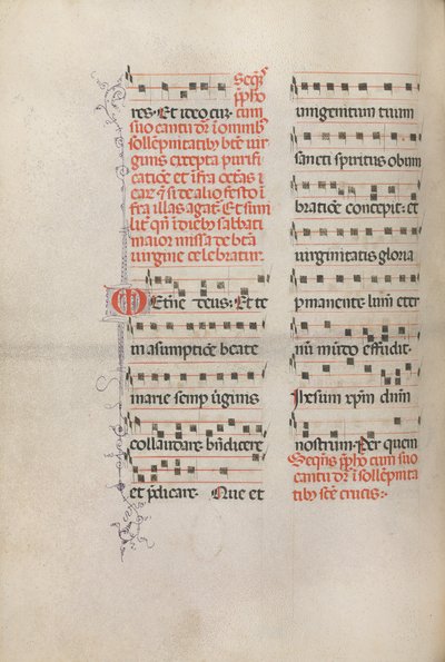 Missale: Fol. 181v: Music for Various Ordinary Prayers, 1469 by Bartolomeo Caporali