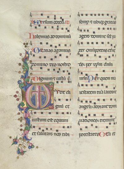 Missale: Fol. 183v: Cross, Foliage by Bartolomeo Caporali