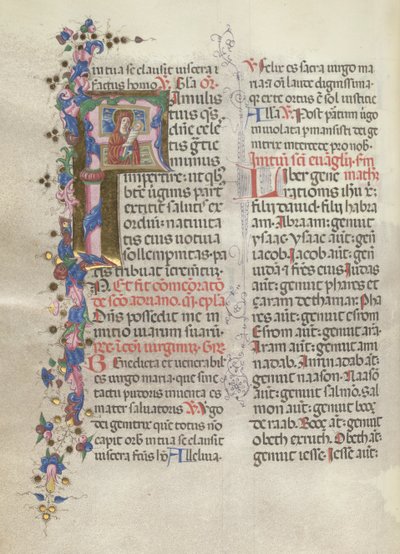 Missale: Fol. 311v: Saint Anne holding the newborn Virgin by Bartolomeo Caporali