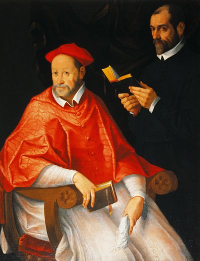Portrait of a Cardinal and a Priest by Bartolomeo Cesi