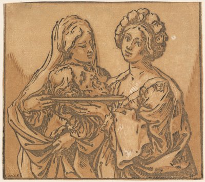Herodias and Salome by Bartolomeo Coriolano after Guido Reni