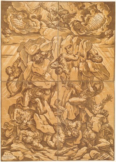 The Fall of the Giants by Bartolomeo Coriolano after Guido Reni