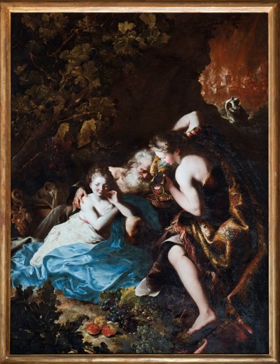 Lot and his daughters. Painting by Bartolomeo Guidobono 1694-1696 Musei di Strada Nuova Genes by Bartolomeo Guidobono