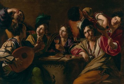 A Drinking and Musical Party by Bartolomeo Manfredi