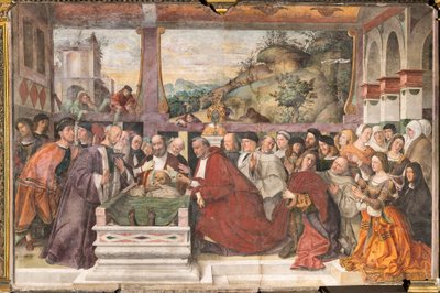 Cardinal Guido of Monfort Opening the Ark of the Saint by Bartolomeo Montagna