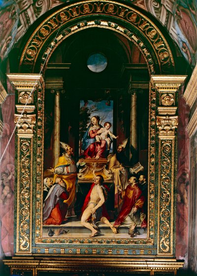 Madonna and Child Enthroned with Saint Anthony by Bartolomeo Passarotti