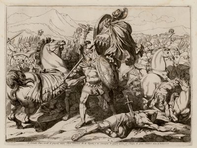 Aulus Cornelius Cossus Killing Lars Tolumnius in Battle, 437 BC by Bartolomeo Pinelli