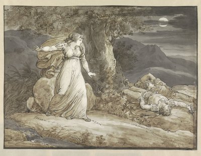 Colma Discovering the Dead Bodies of Salgar and Her Brother by Bartolomeo Pinelli