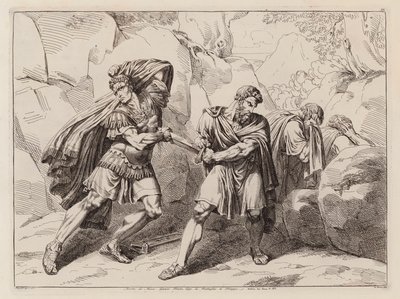 Death of Brutus after the Battle of Philippi, 42 BC by Bartolomeo Pinelli