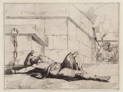 Death of Jugurtha in Roman captivity by Bartolomeo Pinelli