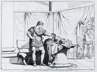 Death of Piso, engraving by Bartolomeo Pinelli (1781-1835), from Istoria dell