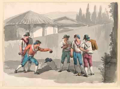 The Boccia Game, 1807–08 by Bartolomeo Pinelli