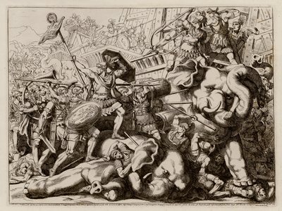 Marcus Claudius Marcellus winning a victory over the Carthaginians by Bartolomeo Pinelli