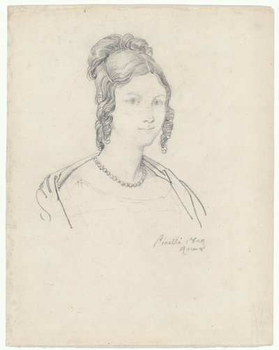 Portrait of a Young Woman, possibly Princess Barbara Massimo by Bartolomeo Pinelli