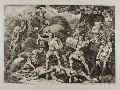 Lucius Siccius Dentatus During the Dreadful Combat by Bartolomeo Pinelli