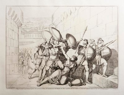 Tarpeia Opens the City Gates by Bartolomeo Pinelli