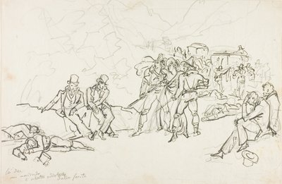 The Stagecoach Holdup by Bartolomeo Pinelli