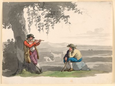 Two Shepherds in the Campagna by Bartolomeo Pinelli