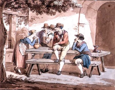 Under the Pergola by Bartolomeo Pinelli