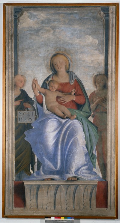 Madonna and Child and Two Angels by Bartolomeo Suardi Bramantino