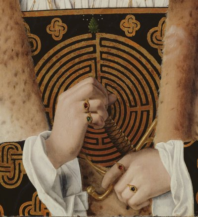 Portrait of a Man (detail of hands) by Bartolomeo Veneto
