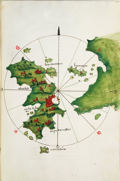 Khios and Adjacent Mainland by Bartolomeo da li Sonetti