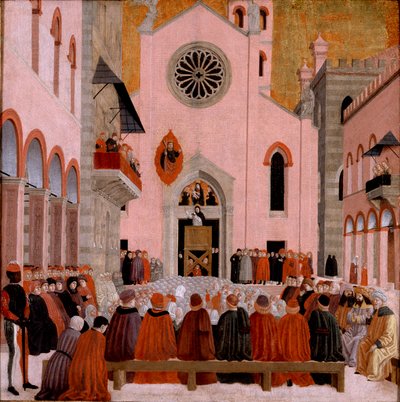 St Vincent Ferrer Preaching Before a Pope by Bartolomeo degli Erri